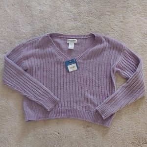 lavender size small chenille sweater high-waisted